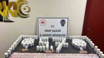 Sinop’ta narkotik ekiplerinin düzenlediği operasyonda 6 bin 245 adet sentetik