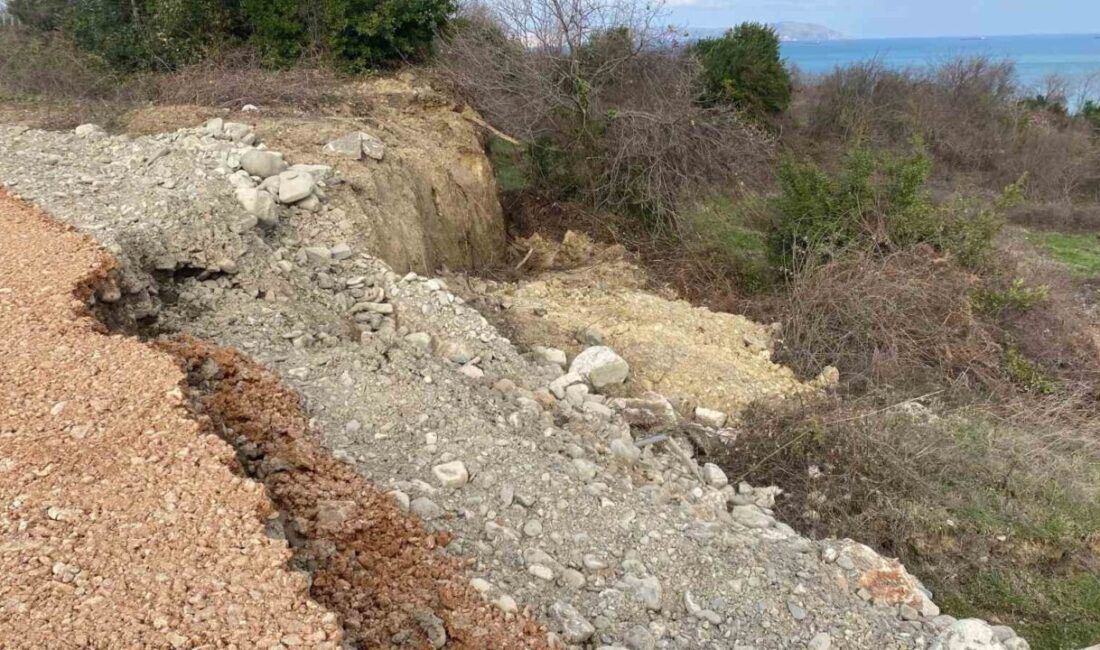 Sinop’un Çiftlik köyünde yaklaşık 15 gün önce meydana gelen heyelanda