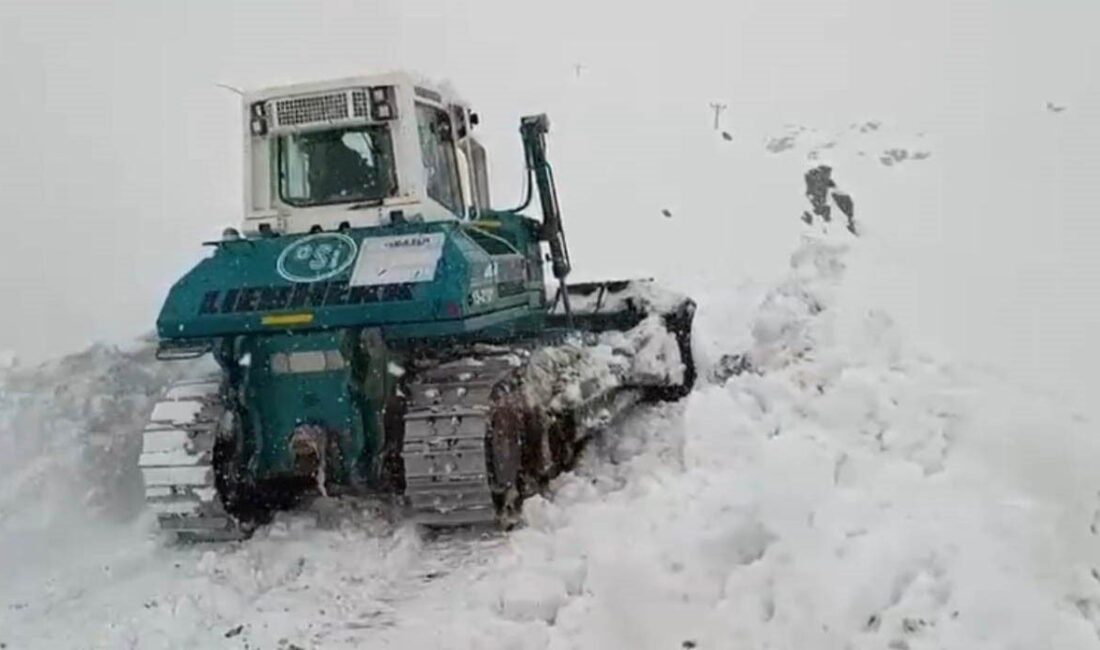 Şırnak’ta yoğun kar yağışı nedeni ile kapanan yolları açma çalışmaları