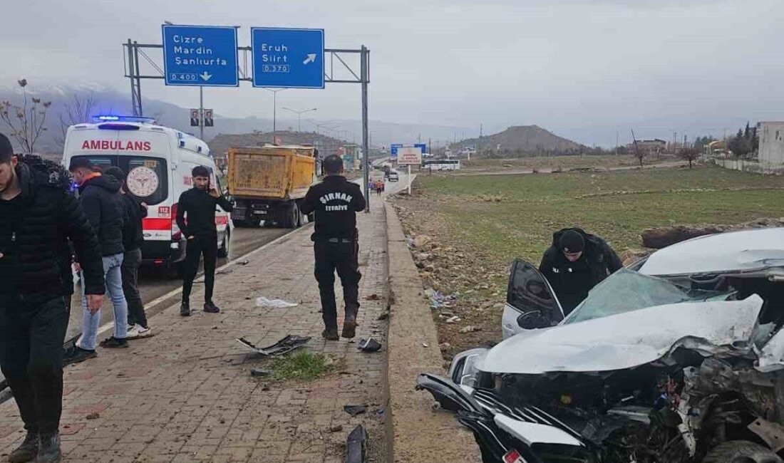 Şırnak’ta takla atarak şarampole yuvarlanan otomobildeki 2 kişi yaralandı. Kaza,