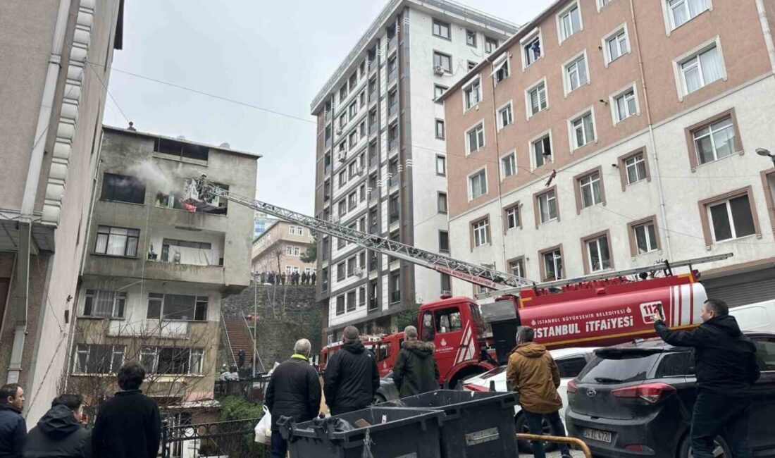 İstanbul Şişli’de bir binanın 4’üncü katında çıkan yangın, ekiplerin müdahalesiyle