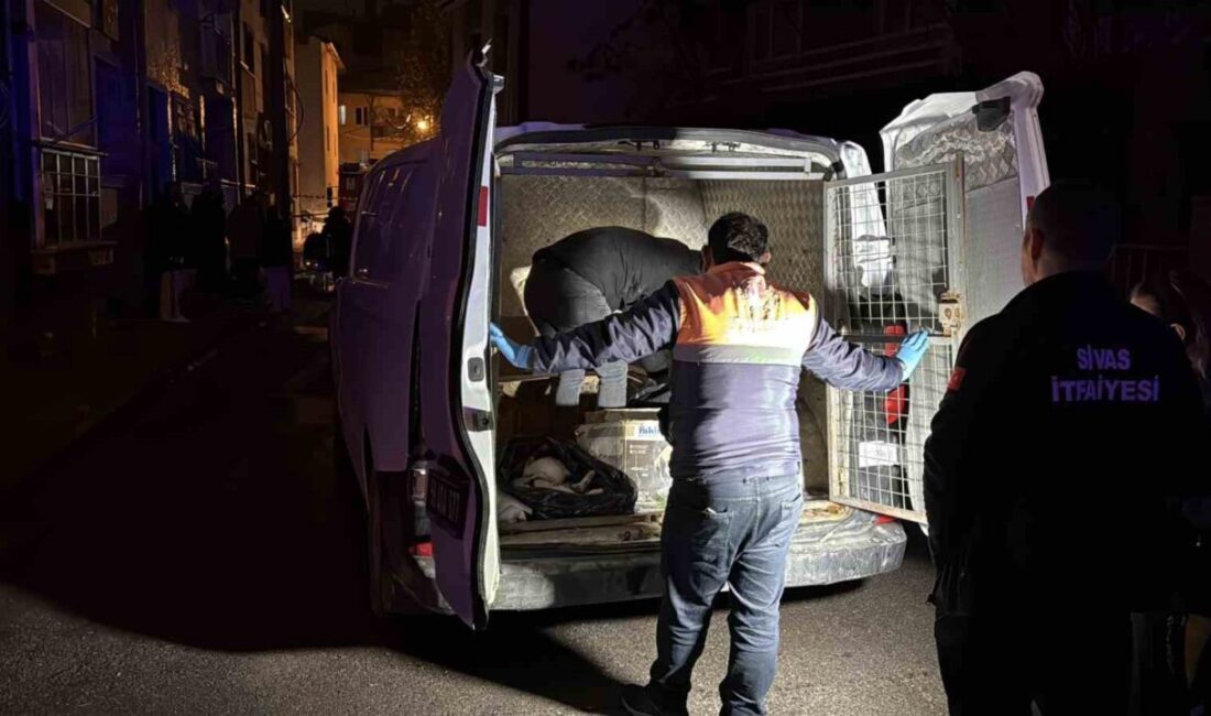 Sivas’ta 2 katlı evde çıkan yangında 26 kedi telef olurken,