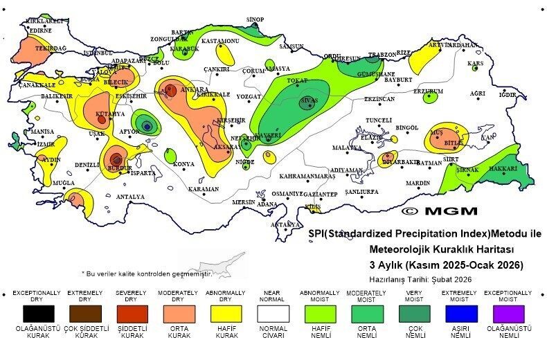 Sivas’ta son aylarda etkili olan yağmur ve kar, su rezervlerine