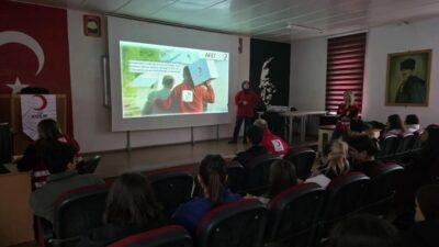 Türk Kızılay’ı Söke Şubesi, toplumda afet bilinci oluşturmaya yönelik farkındalık