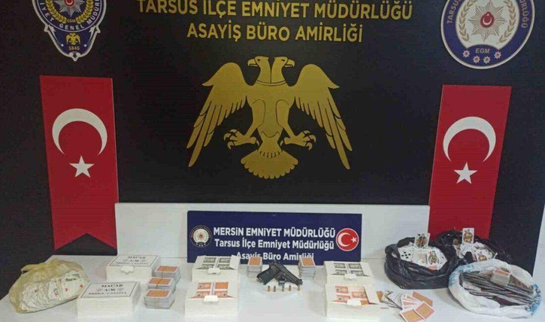 Mersin’in Tarsus ilçesinde kahve ve derneklere kumar operasyonu düzenlendi, 6