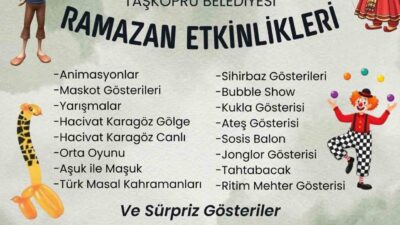 Taşköprü Belediyesi tarafından her hafta cuma akşamı düzenlenecek etkinliklerle Ramazan