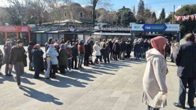 Tekirdağ Büyükşehir Belediyesinin uygun fiyatlı et satışı uygulamasında yoğun talep