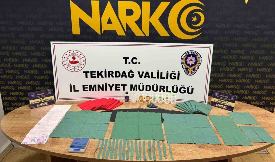 Tekirdağ’ın Çerkezköy ilçesinde NARKOTİM ekiplerince düzenlenen operasyonda 27 bin kullanımlık