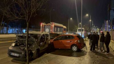 Tekirdağ Çorlu’da 4 aracın karıştığı zincirleme kazada 1 kişi hafif
