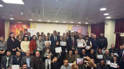 Tekirdağ’da 104 saatlik Sürü Yönetimi Elemanı Kursu’nu tamamlayan 62 kursiyer