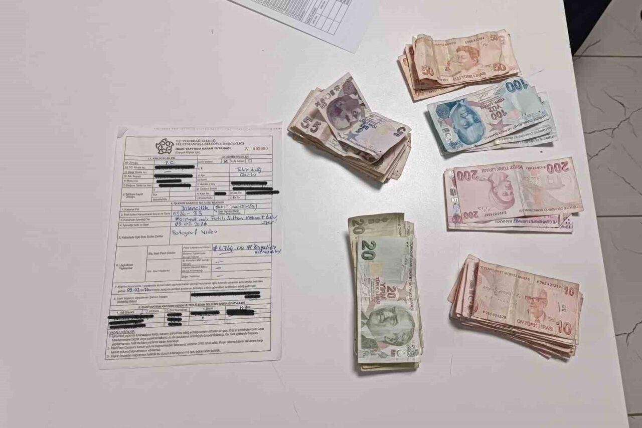 Tekirdağ’da dilencilik yaptığı tespit edilen baba-oğul, zabıta ekiplerince suçüstü yakalandı.