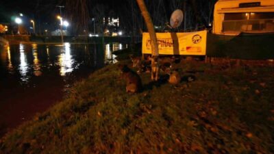 Edirne’de Tunca Nehri’nin taşması sonucu, Kırkpınar Yağlı Güreşleri’nin yapıldığı Sarayiçi