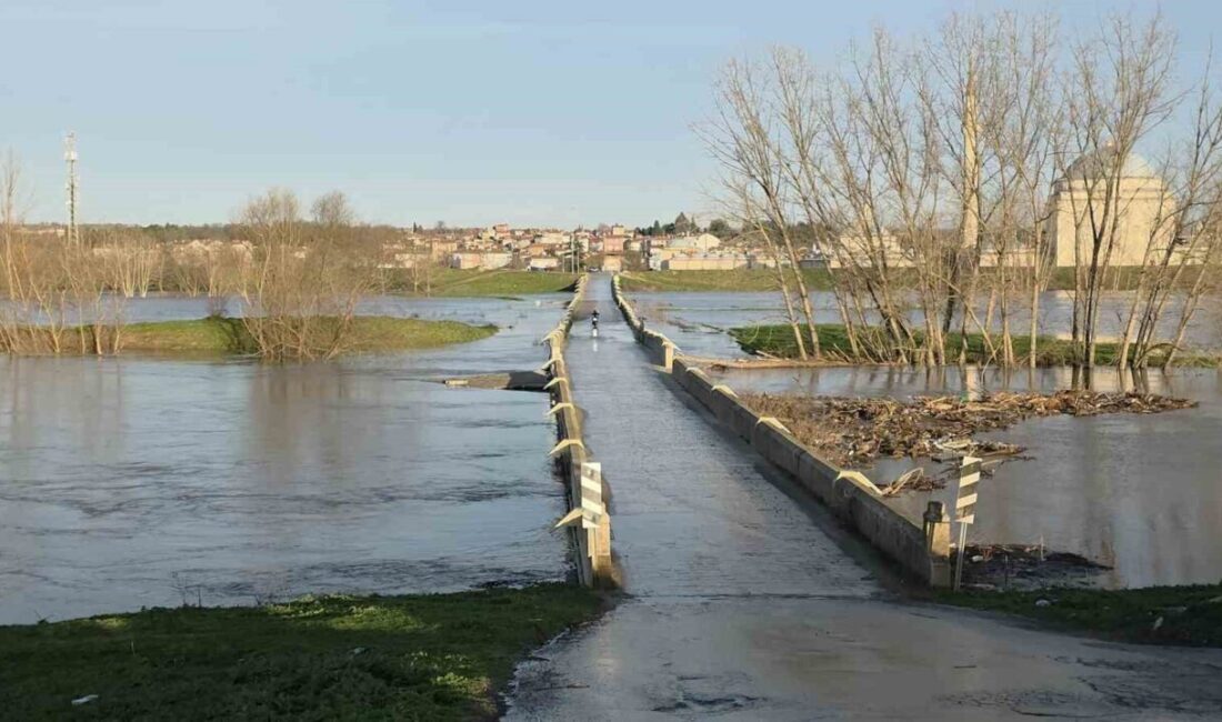 Edirne’de yağışlar ve Bulgaristan kaynaklı su artışı sonrası Tunca Nehri’nde