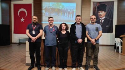 6 Şubat depremlerinin yıl dönümünde Turgutlu Devlet Hastanesi’nde düzenlenen anma