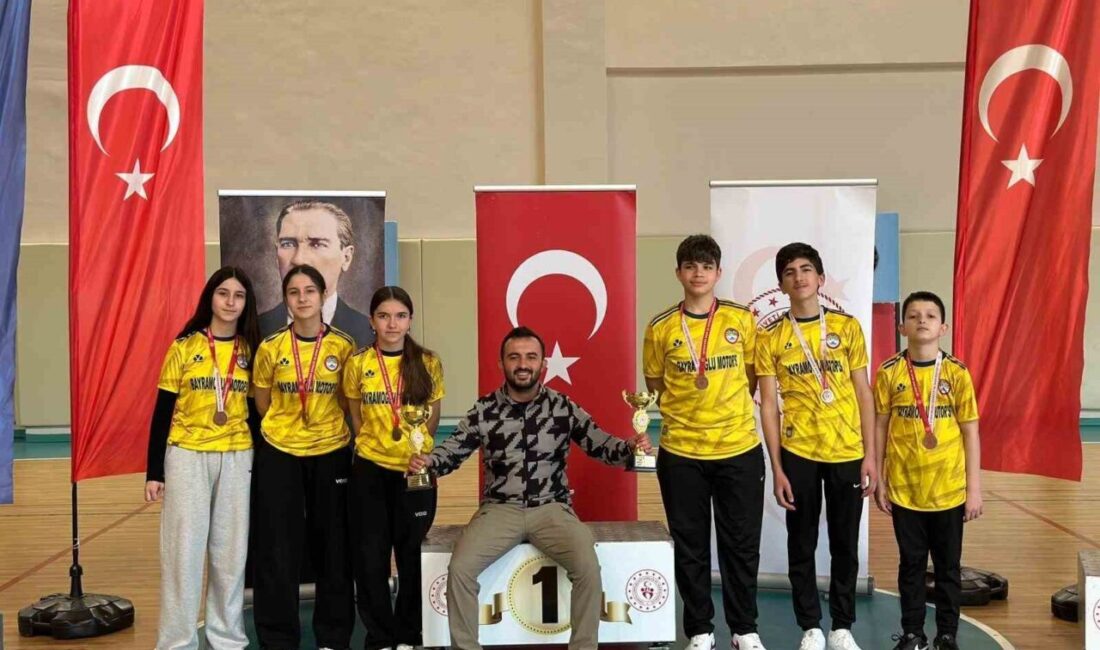 Sinop’ta düzenlenen Okul Sporları Yıldızlar Dart Turnuvası’nda Türkeli ilçe okulları