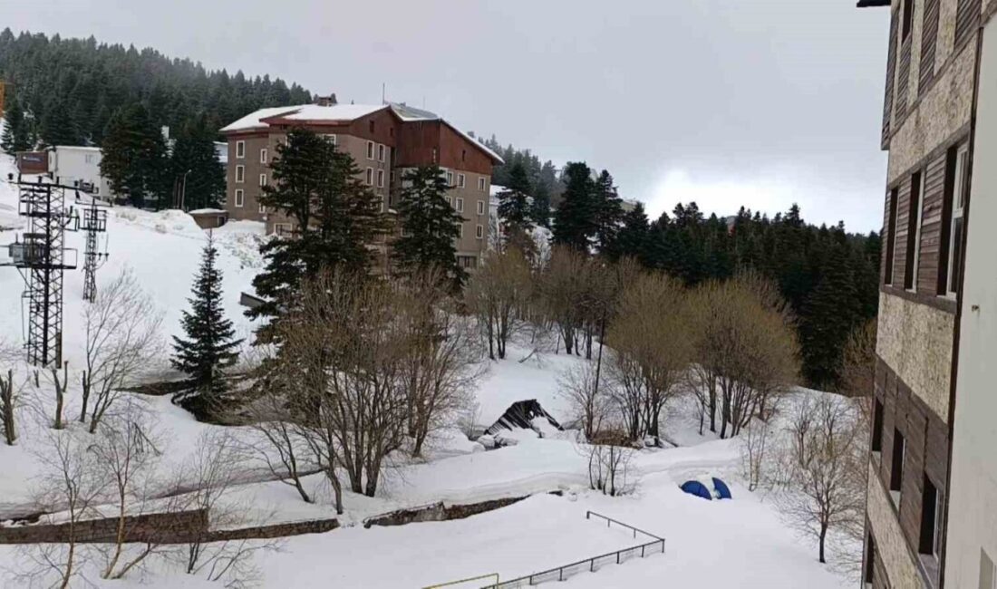 Türkiye’nin önemli kış turizm merkezlerinden Uludağ’da kar yağışı hız kesmeden