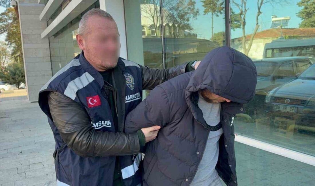 Samsun’un İlkadım ilçesinde üzerinde ve evinde 8 paket halinde 30,71