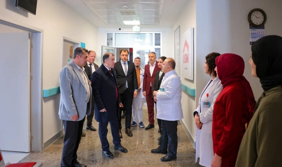 Bayburt Valisi Mustafa Eldivan, Aydıntepe ilçesindeki kamu kurumlarında incelemelerde bulundu.