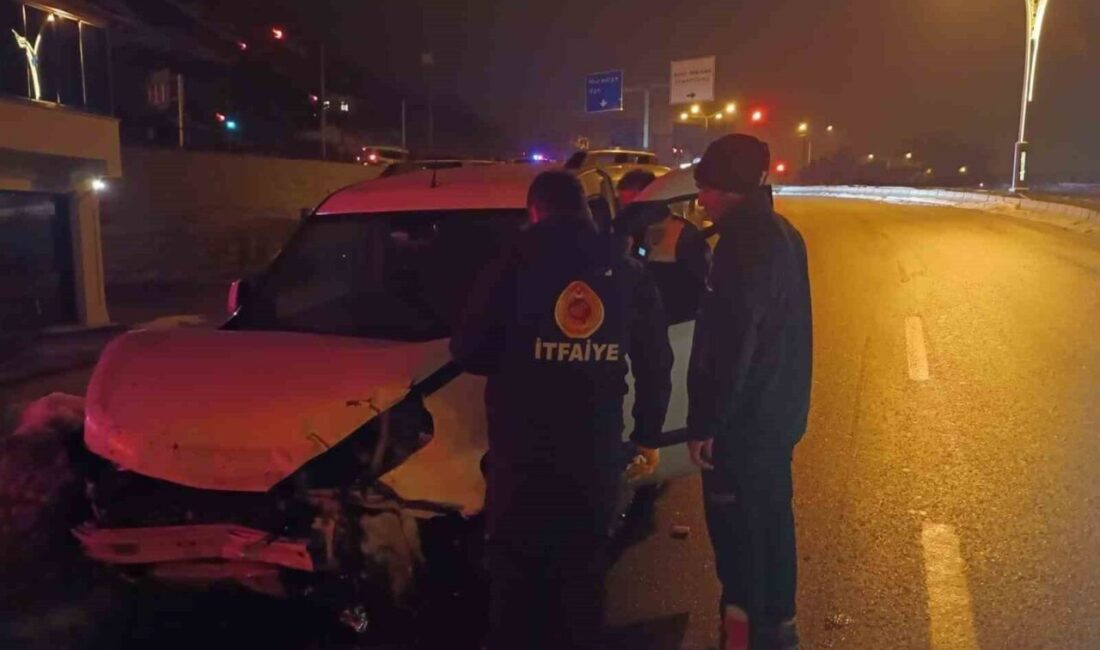Van’ın Erciş ilçesinde otomobil ile kapalı kasa hafif ticari kamyonetin