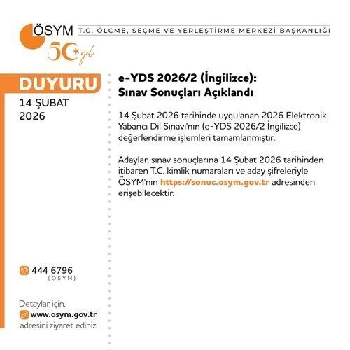 Ölçme, Seçme ve Yerleştirme Merkezi Başkanlığı (ÖSYM) 2026 Elektronik Yabancı
