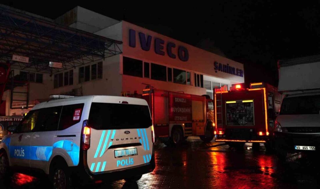 Denizli’nin Pamukkale ilçesinde bulunan Iveco yetkili servisinin depo bölümünde çıkan