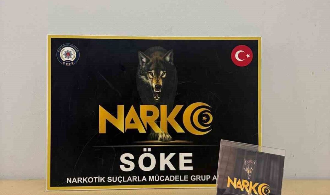 Aydın’ın Söke ilçesinde narkotik ekiplerince durdurulan yolcu otobüsünde bir şahsın