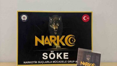 Aydın’ın Söke ilçesinde narkotik ekiplerince durdurulan yolcu otobüsünde bir şahsın