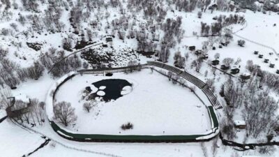Bingöl’ün Solhan ilçesinde yer alan Yüzen Adalar, etkili olan kar