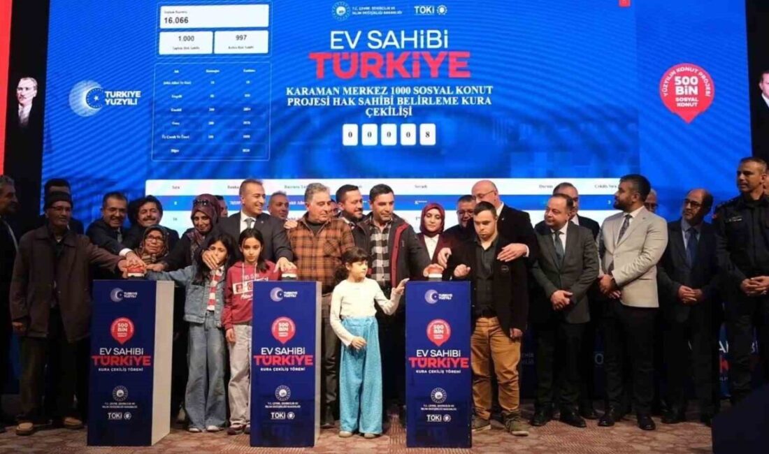 Karaman’da Yüzyılın Konut Projesi’nde bin 550 hak sahibi kura ile