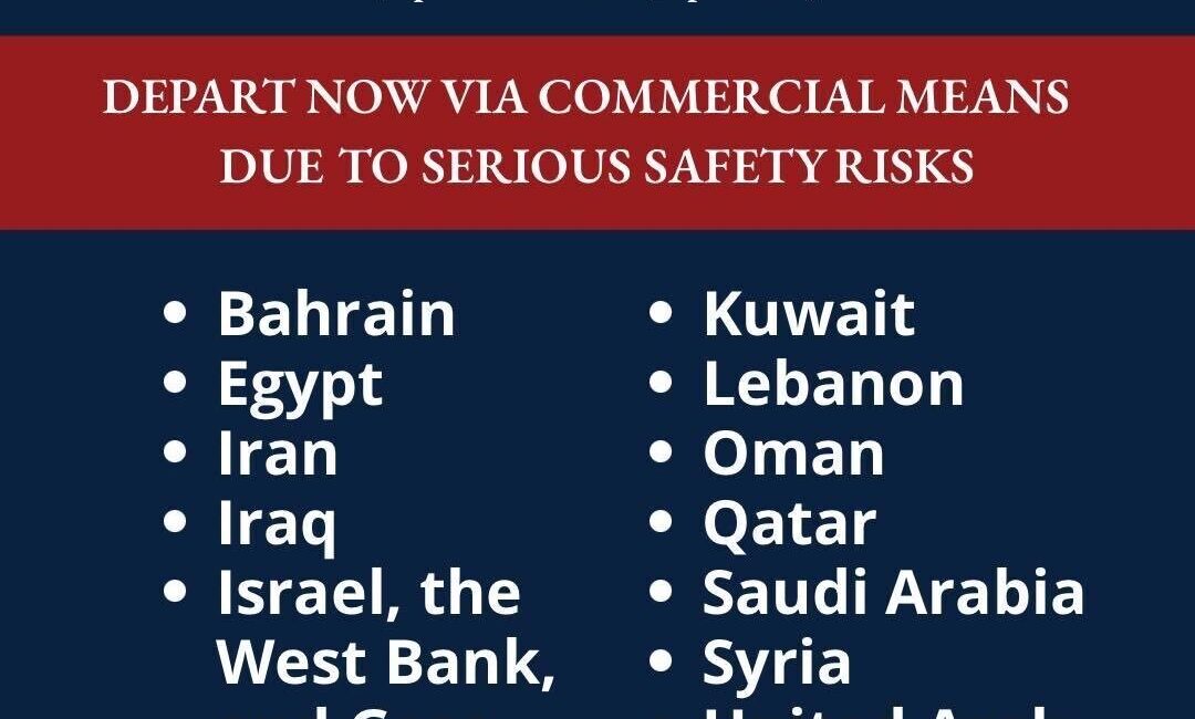 ABD Dışişleri Bakanlığı, 16 ülke ve bölgede bulunan vatandaşlarına “ciddi