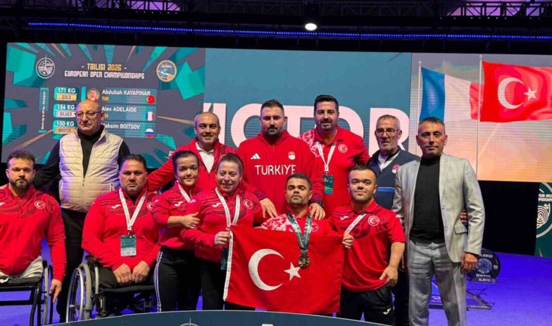 Gürcistan’ın başkenti Tiflis’te devam eden 2026 Para Powerlifting Avrupa Şampiyonası’nda