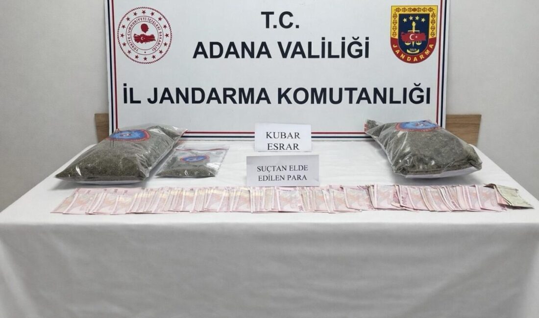 Adana’da düzenlenen uyuşturucu operasyonunda 2 kilo 115 gram kubar esrar