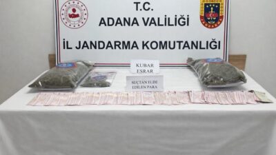 Adana’da düzenlenen uyuşturucu operasyonunda 2 kilo 115 gram kubar esrar