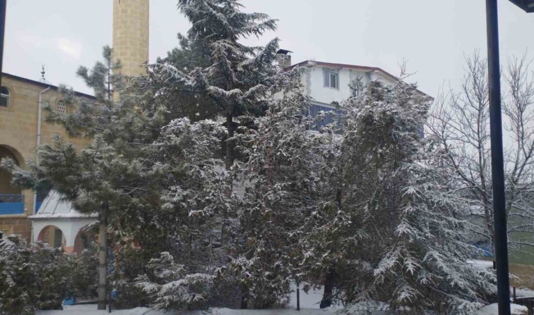Adana’nın Tufanbeyli ilçesinde sabah saatlerinde etkili olan kar yağışı, ilçeyi
