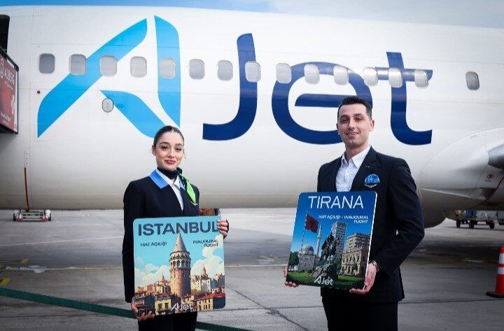 Balkanlar’daki sefer noktalarını genişleten AJet, Arnavutluk’un başkenti Tiran’a iki gün