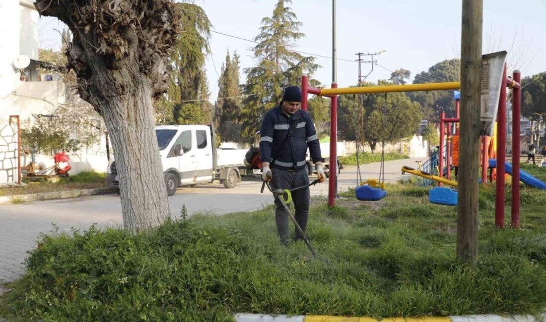 Aydın Büyükşehir Belediyesi Koçarlı’da park ve yeşil alanlarda bakım ve