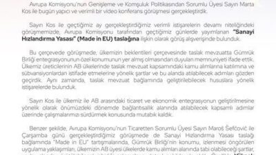 Ticaret Bakanı Ömer Bolat, Avrupa Komisyonu’nun Genişleme ve Komşuluk Politikasından