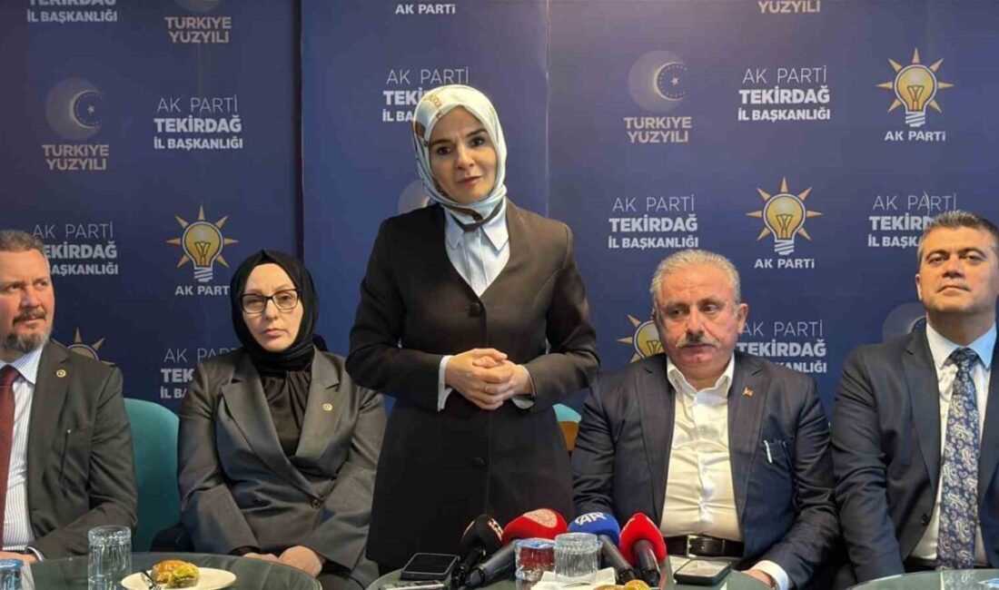 Tekirdağ’da AK Parti İl Başkanlığı’nca düzenlenen bayramlaşma programına katılan Aile