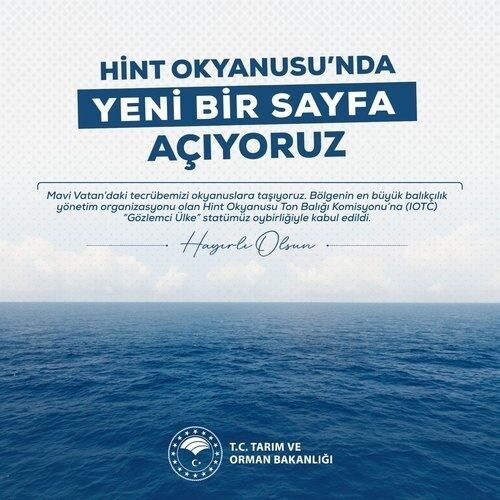 Tarım ve Orman Bakanı İbrahim Yumaklı, “Mavi vatandaki tecrübemizi okyanuslara