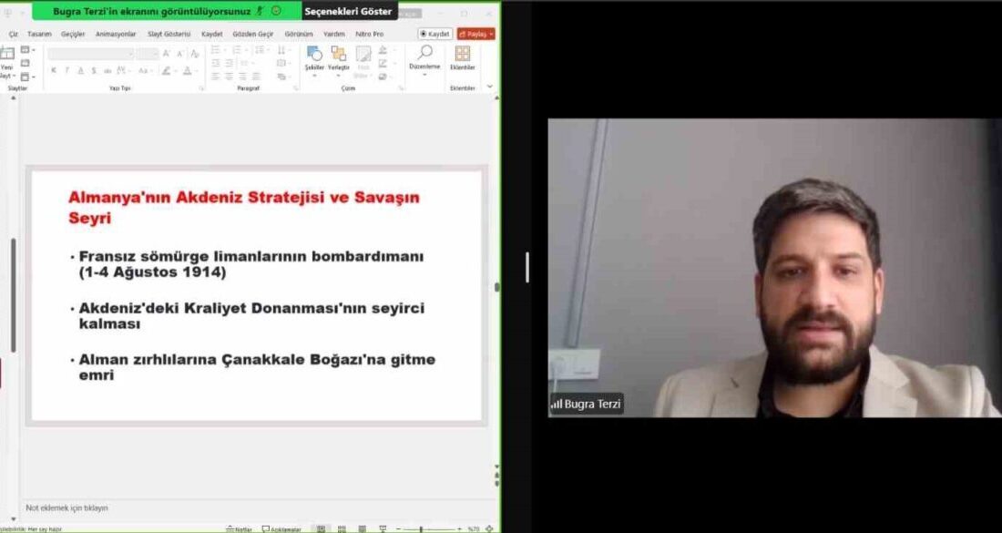 Bartın Üniversitesinde (BARÜ) düzenlenen etkinlikte Çanakkale cephesinin açılmasından 18 Mart