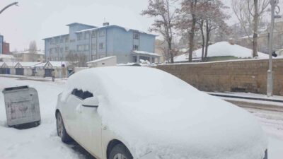 Van’ın Başkale ilçesinde soğuk hava yerini kar yağışına bıraktı. İlçede