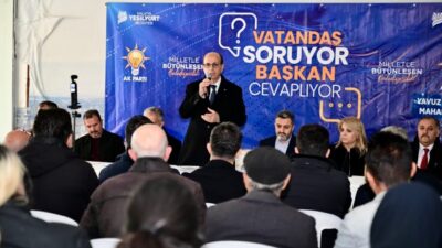 TOKİ Yavuz Selim Mahallesi’nde düzenlenen “Vatandaş Soruyor, Başkan Cevaplıyor” toplantısında