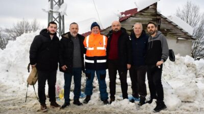 Samsun’un Terme ilçesinde kar kalınlığı 1 metreyi aşan kırsal mahallelerde