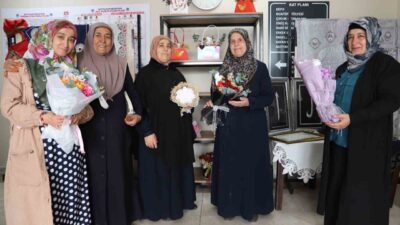 Battalgazi Belediyesi Gelinciktepe Kadın Yaşam Merkezi’nde kursiyerlerin giyim, seramik ve