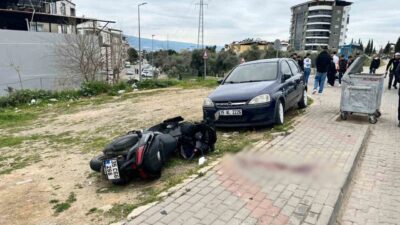 Aydın’ın Nazilli ilçesinde aynı yönde seyir halindeyken önündeki araca çarptığı