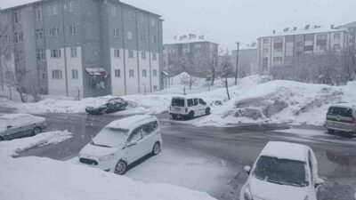 Bitlis’te Mart ayının bitmesine sayılı günler kala başlayan kar yağışı