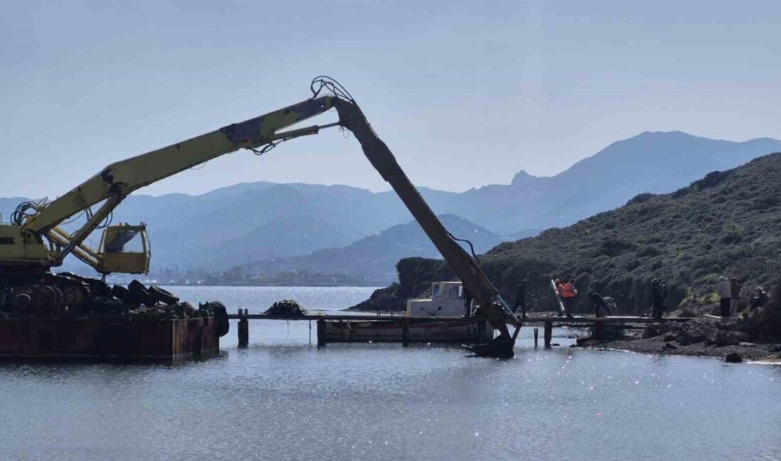 Muğla’nın Bodrum ilçesinde izinsiz şekilde yapılan kaçak iskelelerin yıkımına başlandı.
