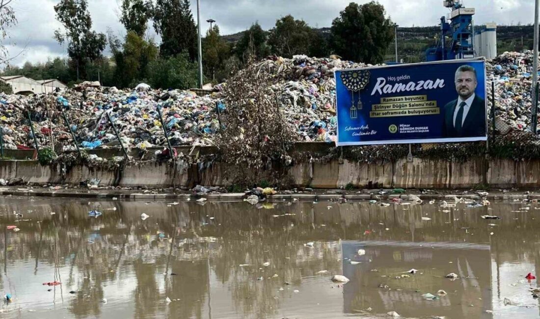 Buca Belediyesi Temizlik İşleri şantiyesinde biriken çöpler ve oluşan hijyen