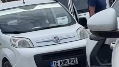 Bursa’da trafikte yaşanan gerginlik kavgaya dönüştü. Kamyonetin önünü kesip saldırmaya