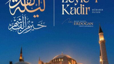 Cumhurbaşkanı Recep Tayyip Erdoğan, Kadir Gecesi’ni kutladı. Cumhurbaşkanı Recep Tayyip